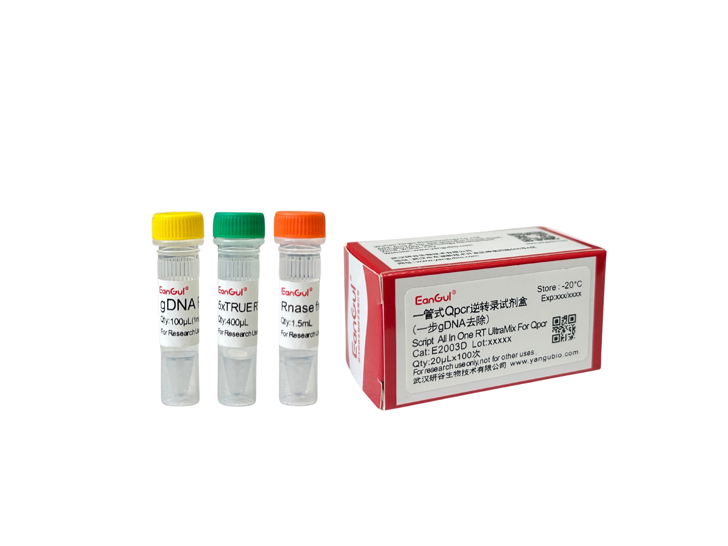 一管式Qpcr逆转录试剂盒(一步gDNA去除) 20μlx100T